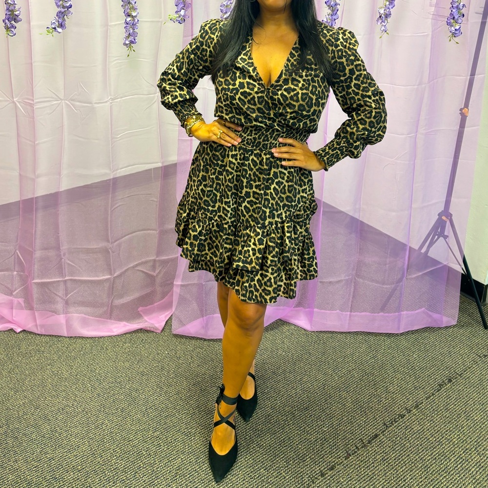 Michael Kira Leopard Dress